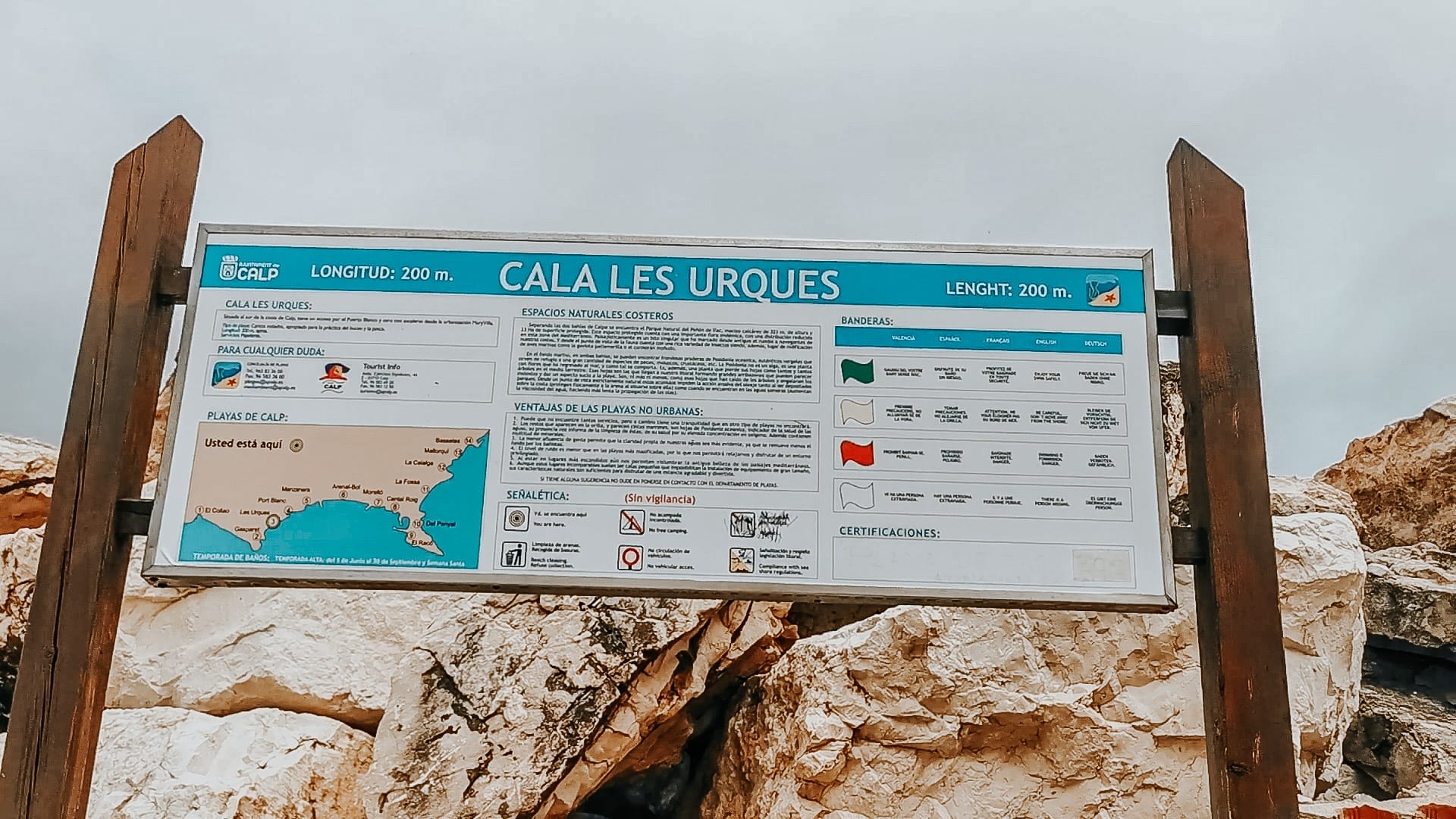 Règles à suivre Plage canine Espagne Cala les Urques Costa Blanca