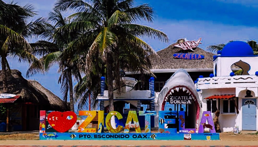 Restaurant Hotel Puerto escondido Punta de Zicatela Plage Mexique
